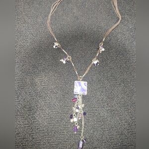 Coldwater Creek Pendant Beaded Necklace